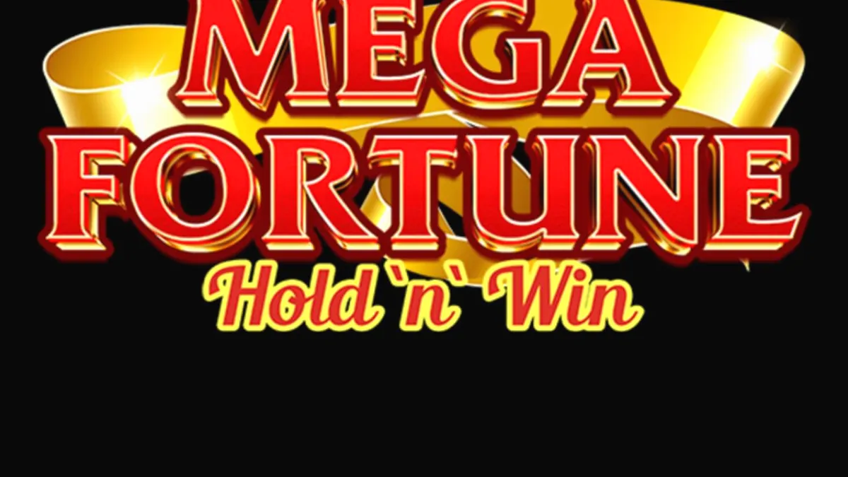 Mega Fortune Hold ‘n’ Win slot machine interface with classic fruit symbols and golden coins